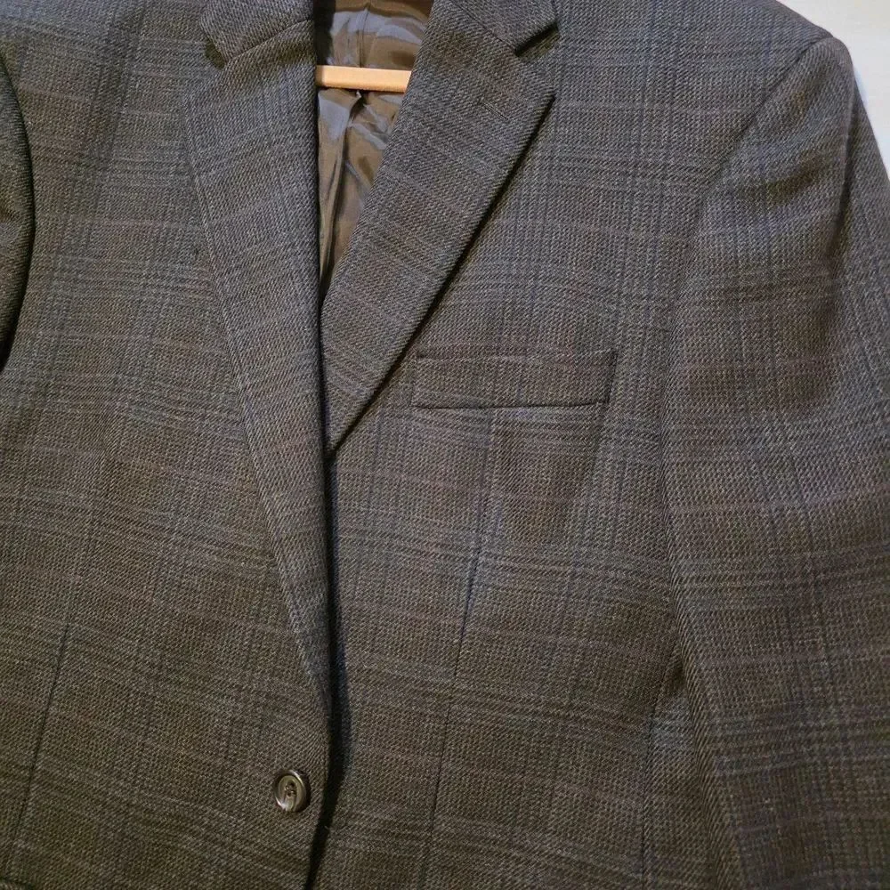 Ralph Lauren Brown Plaid Blazer 44R